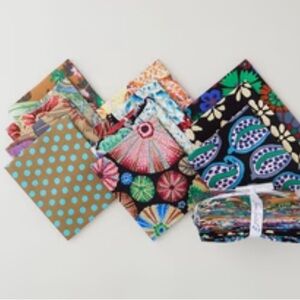 Kaffe Fassett cotton fabric fat quarters August 2024 Dark 10 piece